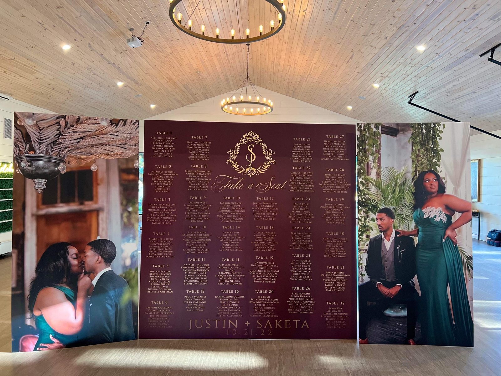 Custom Wedding Seating Chart Sign